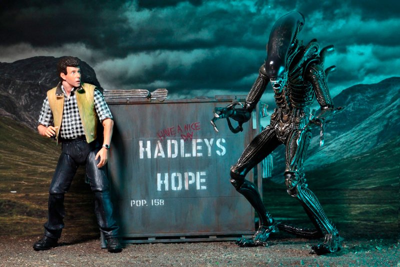 Action figures do filme Aliens, o Resgate.